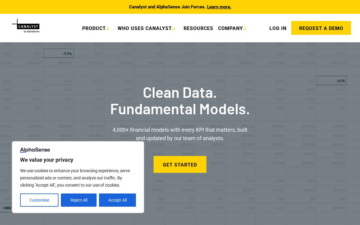 Canalyst website preview