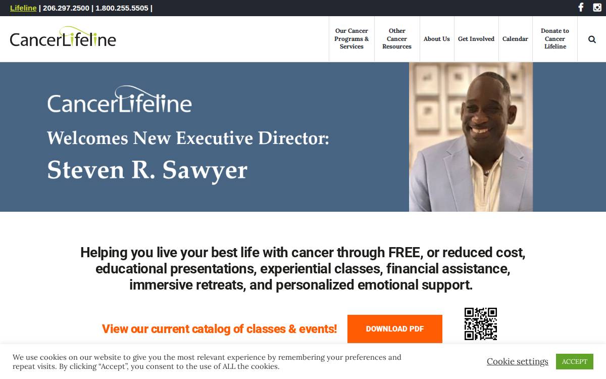 Cancer Lifeline website preview