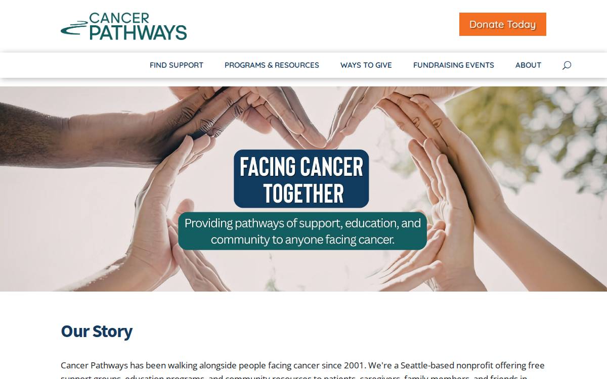 Cancer Pathways website preview