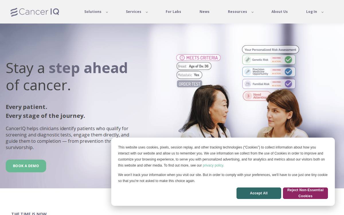 CancerIQ website preview