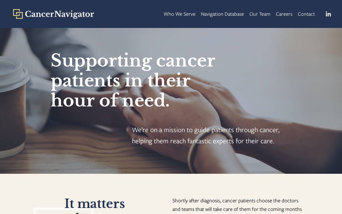 Cancernavigator website preview