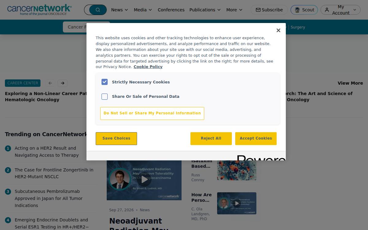 Cancernetwork website preview