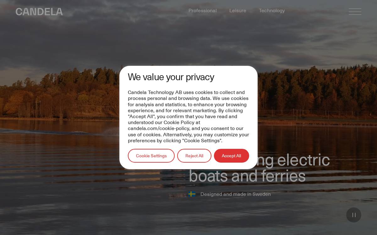 Candela website preview