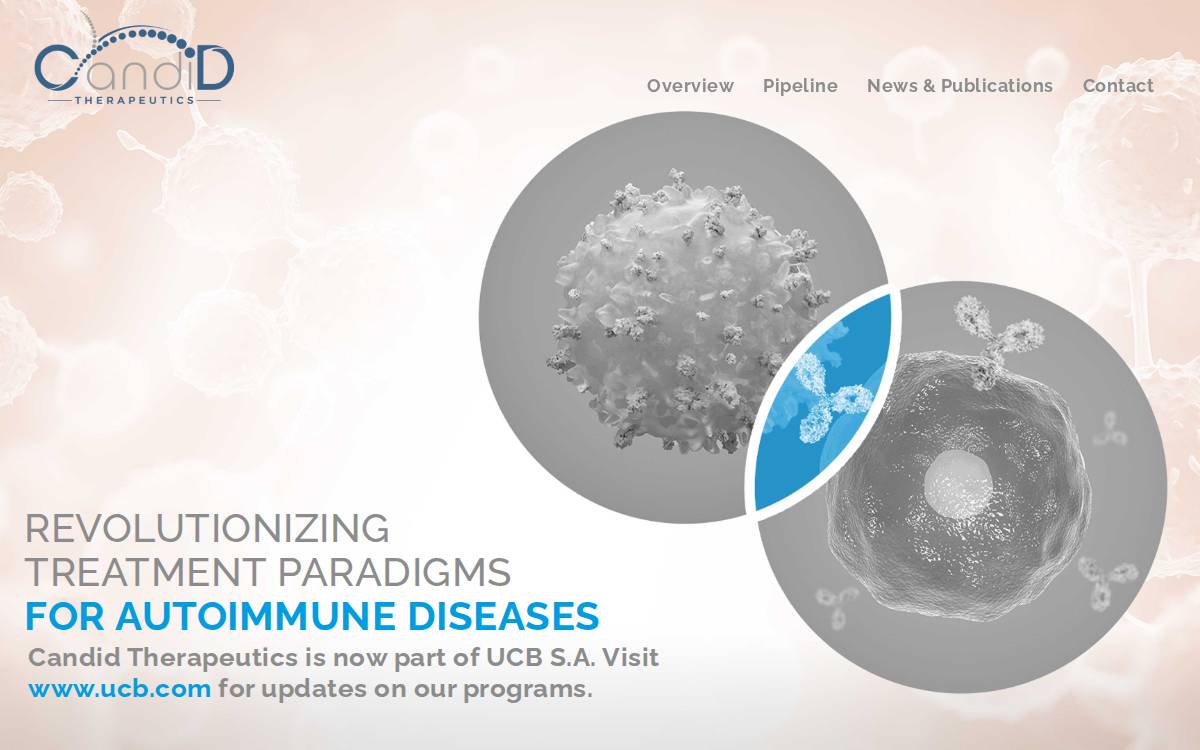 Candid Therapeutics website preview