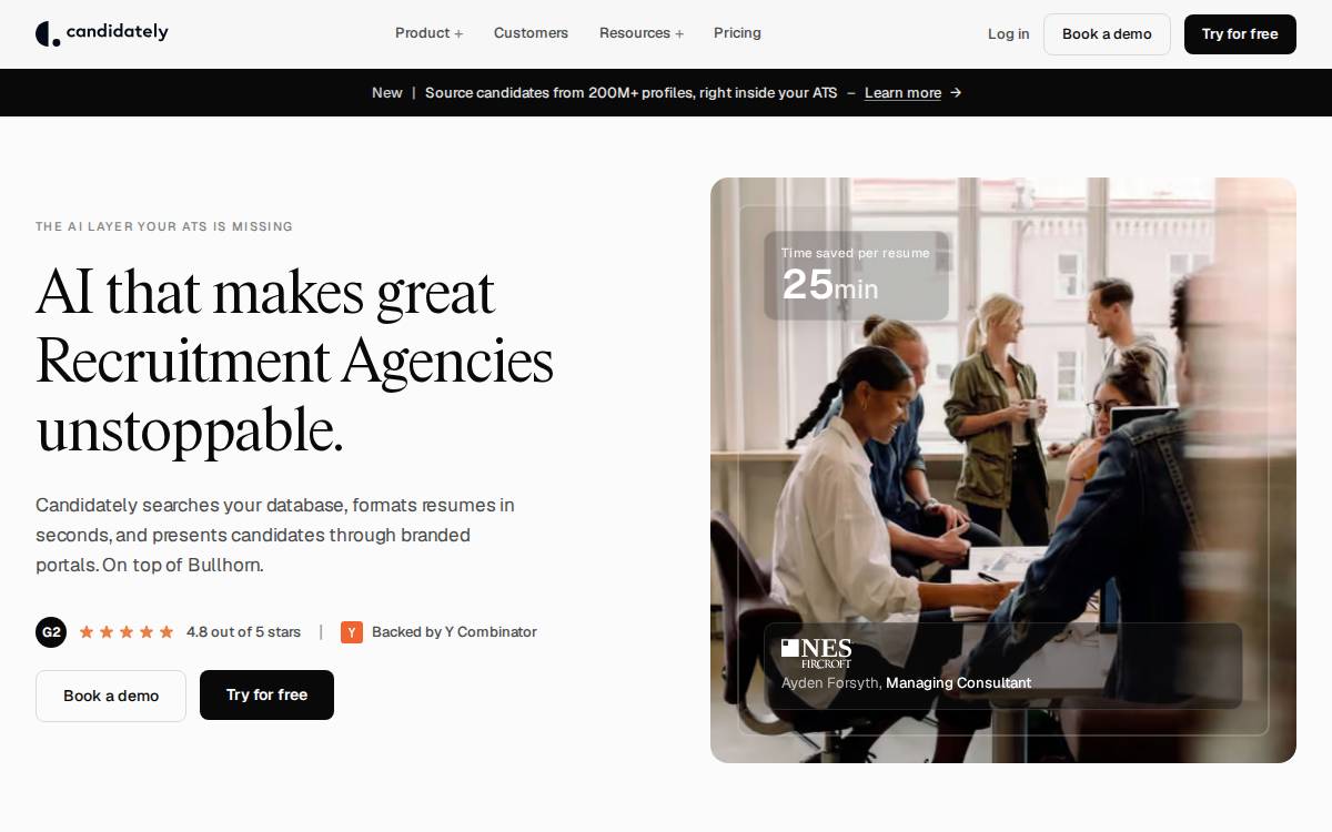 Candidately website preview