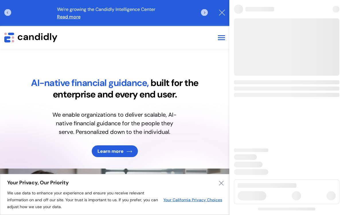Candidly website preview