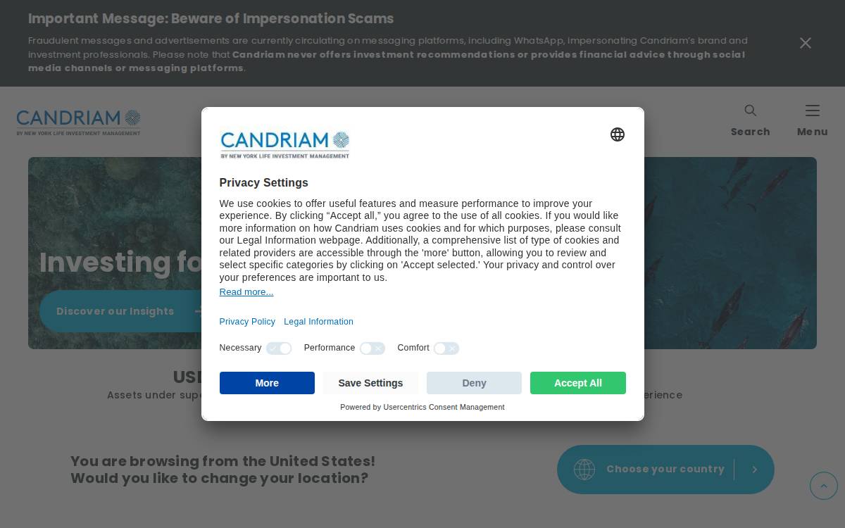 Candriam website preview