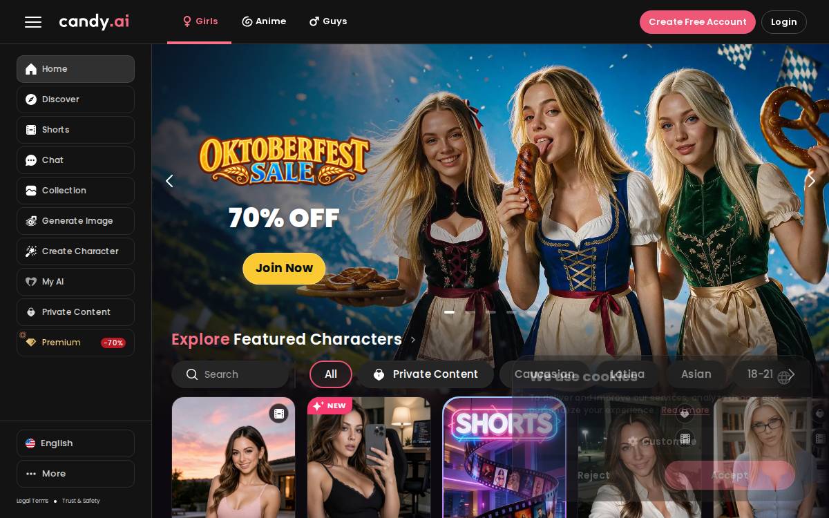 Candy website preview