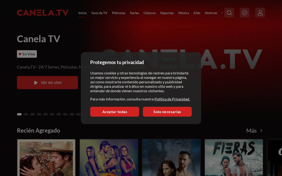 Canela website preview