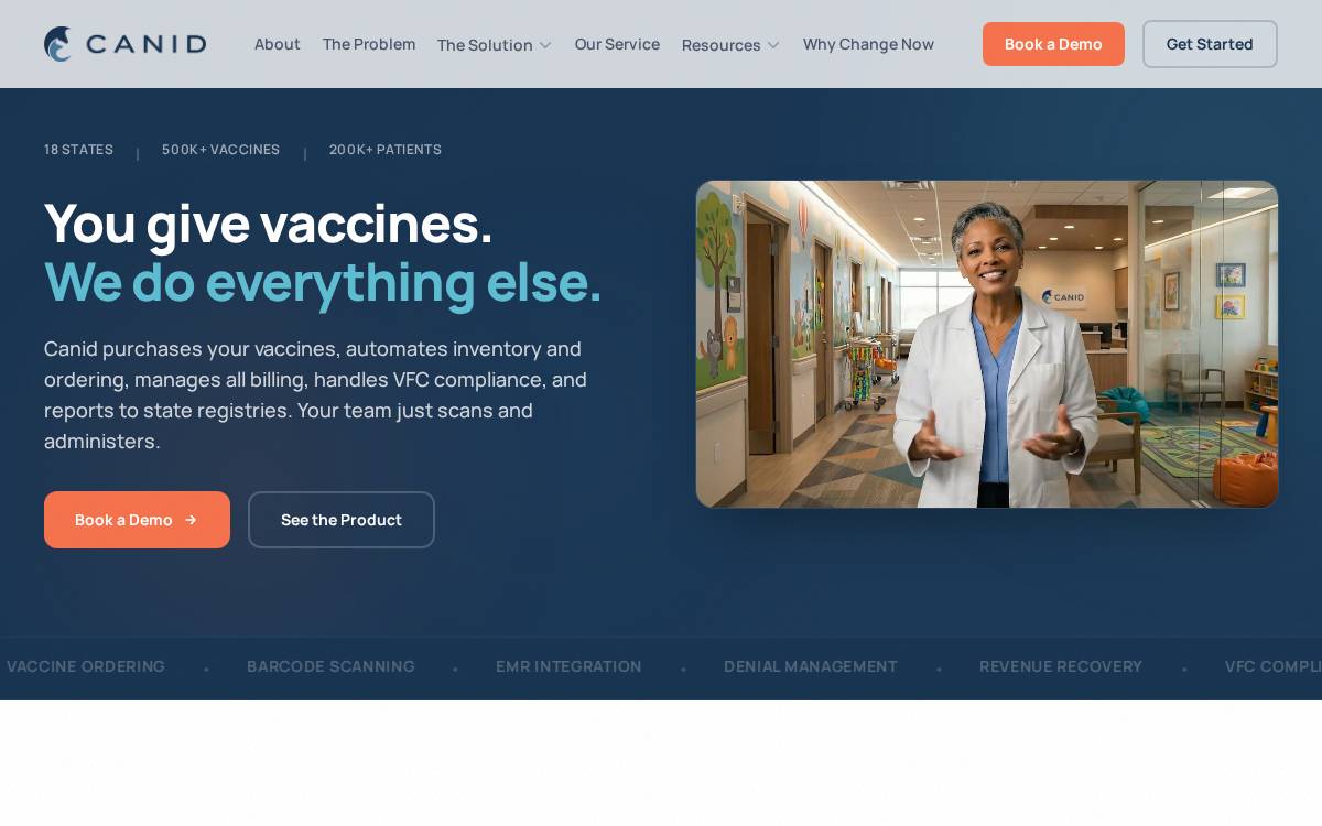 Canid website preview