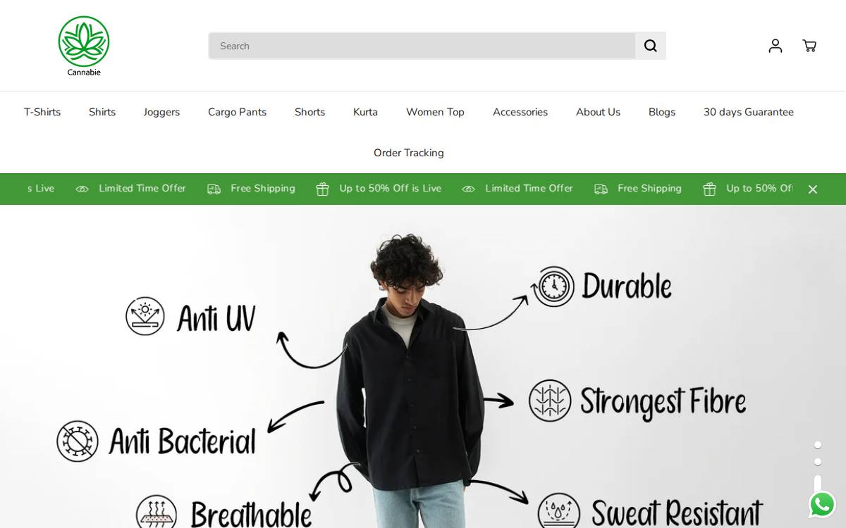 Cannabie website preview