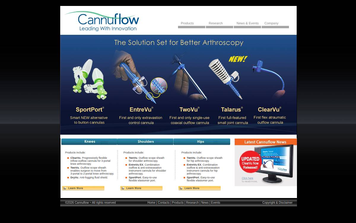 Cannuflow website preview