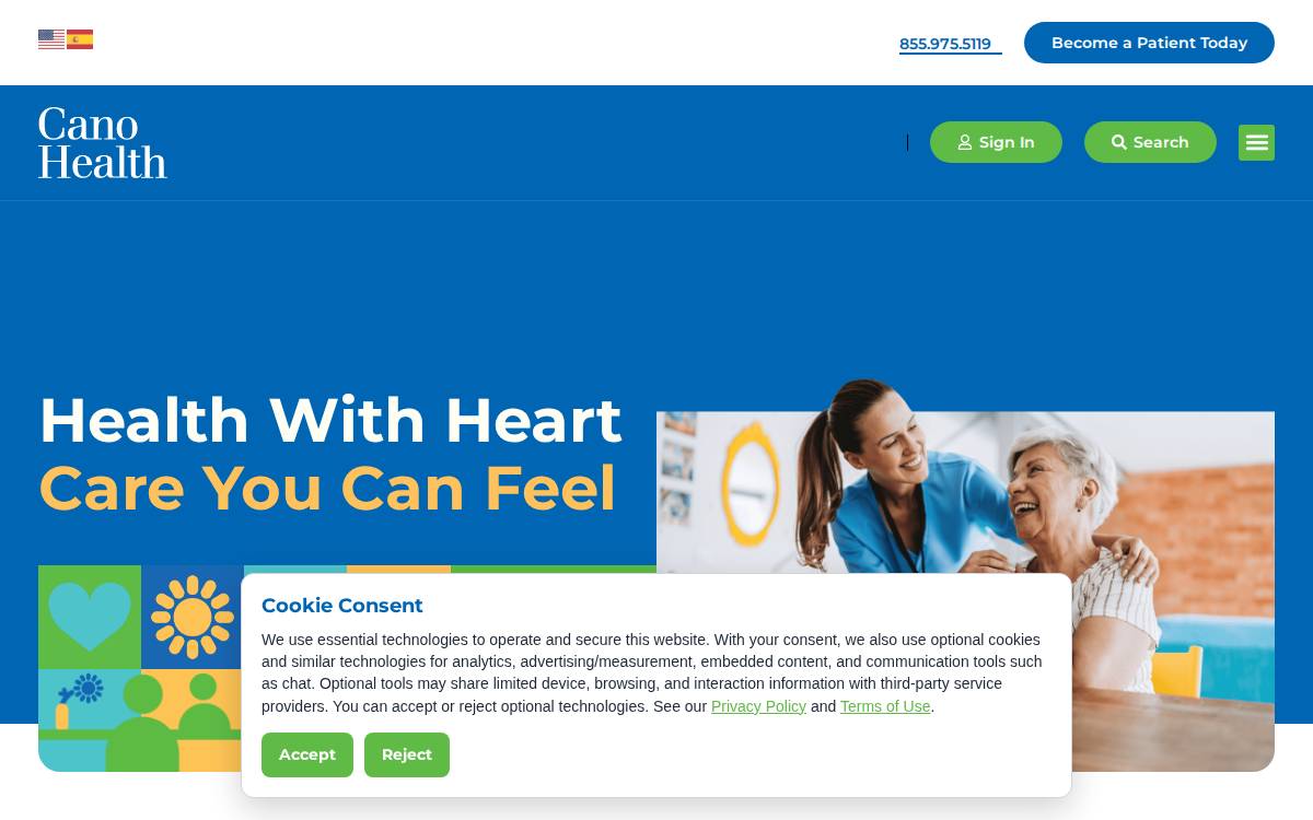 Cano Health website preview