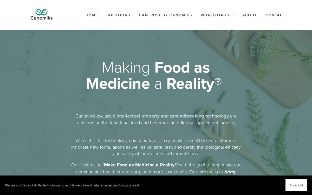 Canomiks website preview