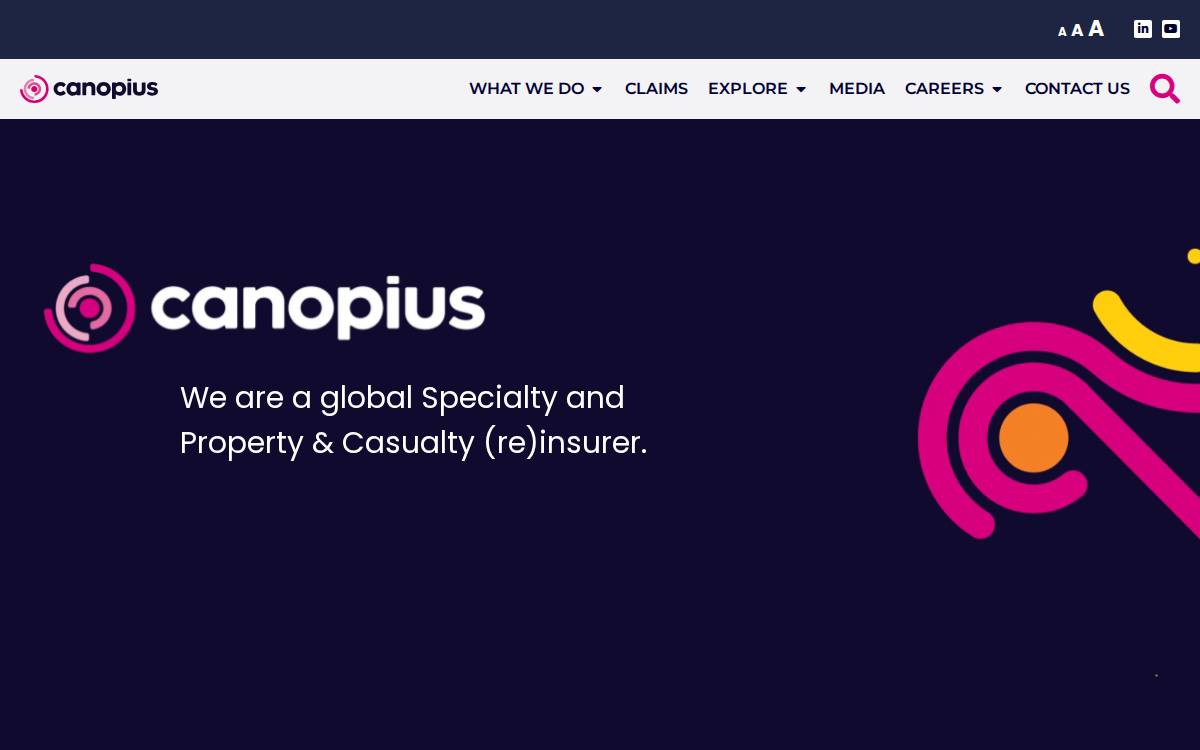 Canopius website preview