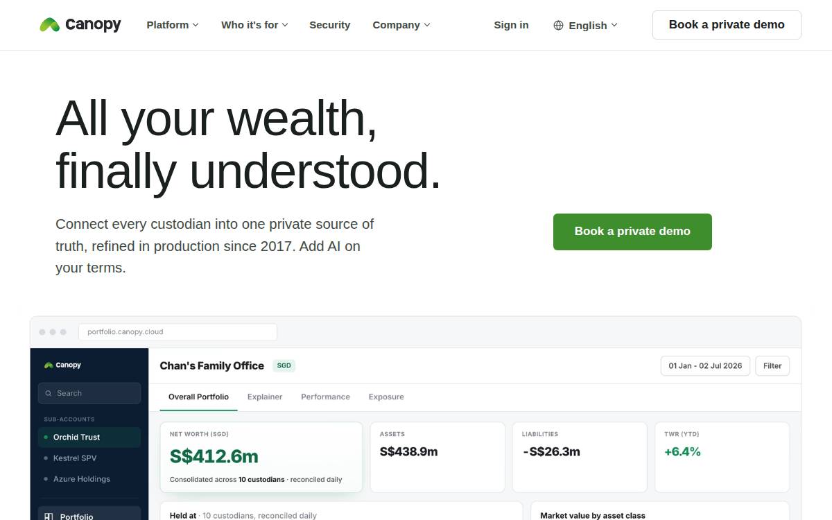 Canopy website preview