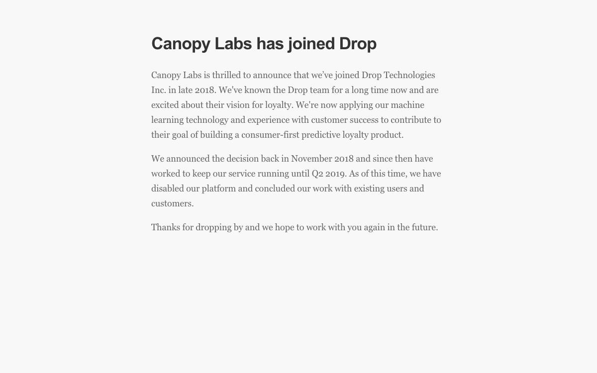 Canopy Labs website preview