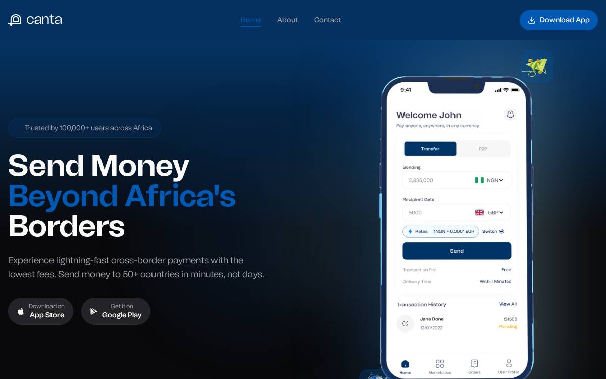 Canta website preview