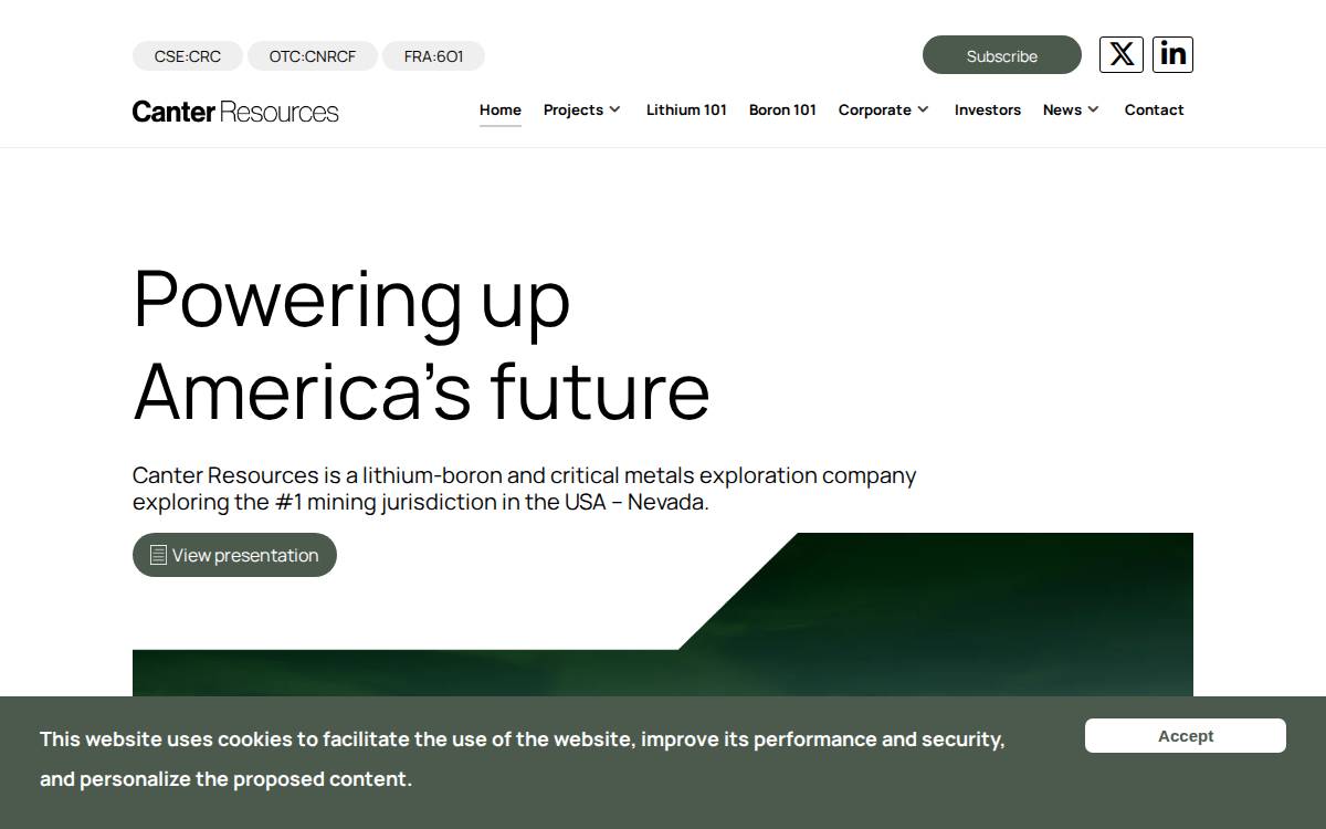 Canter Resources website preview