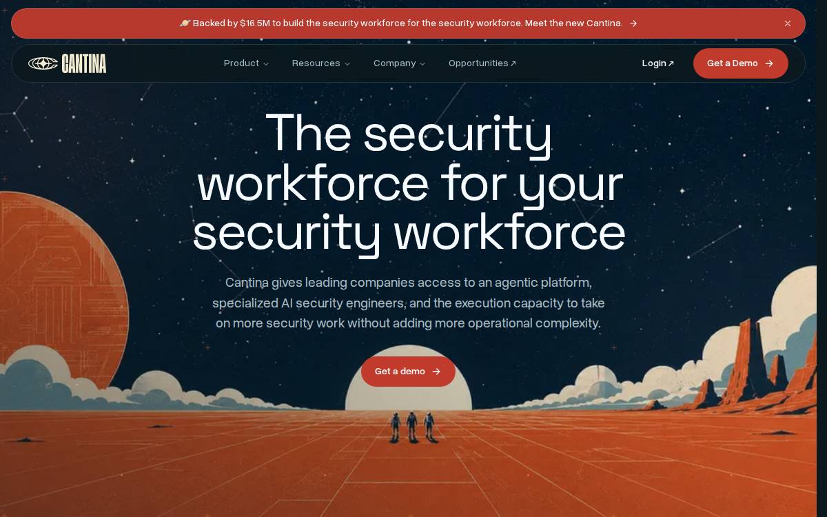 Cantina website preview