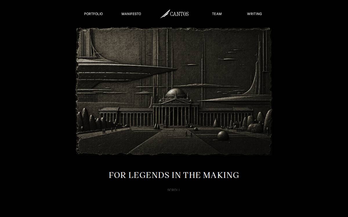 Cantos Ventures website preview