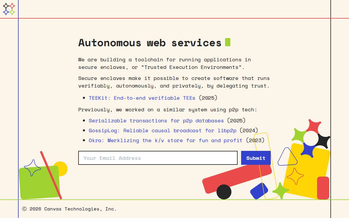 Canvas website preview
