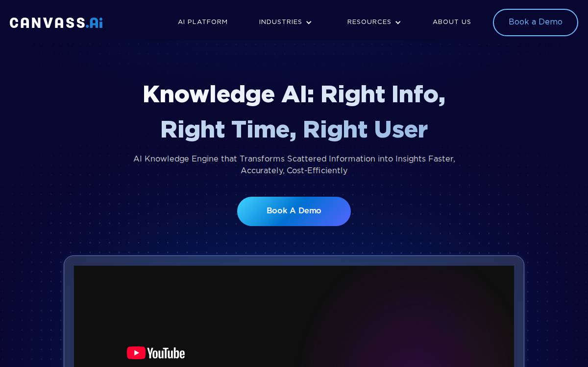 Canvass website preview
