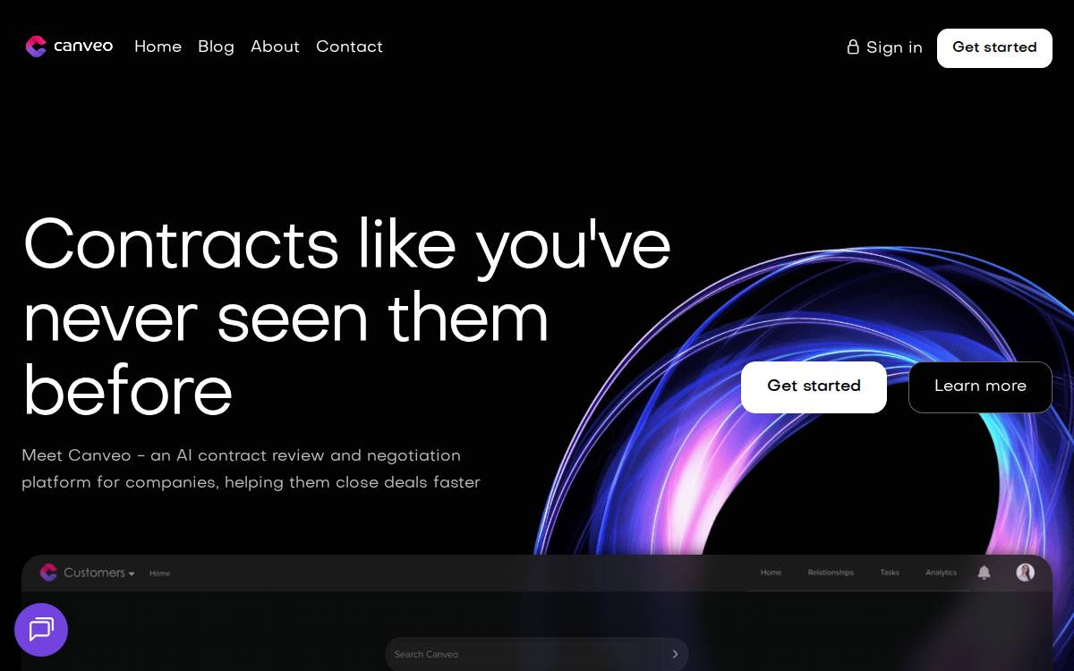 Canveo website preview