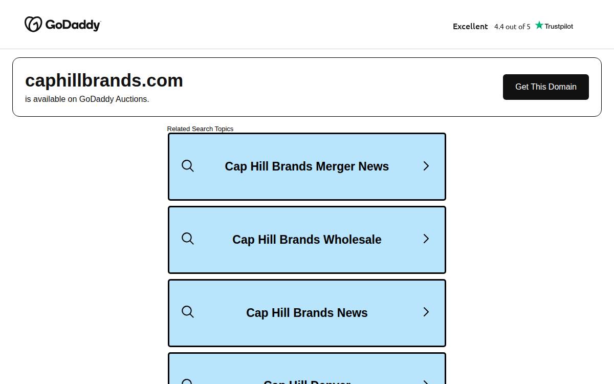 Cap Hill Brands website preview