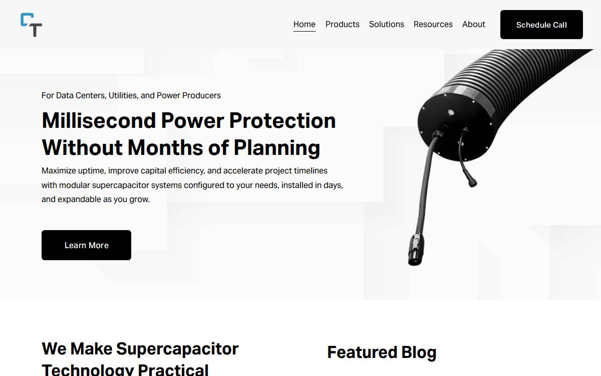 Capacitech Energy website preview
