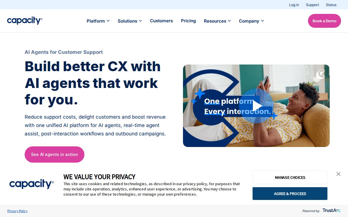 Capacity website preview