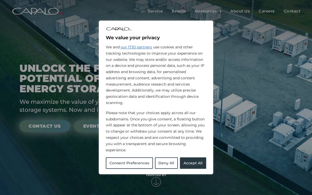 Capalo AI website preview
