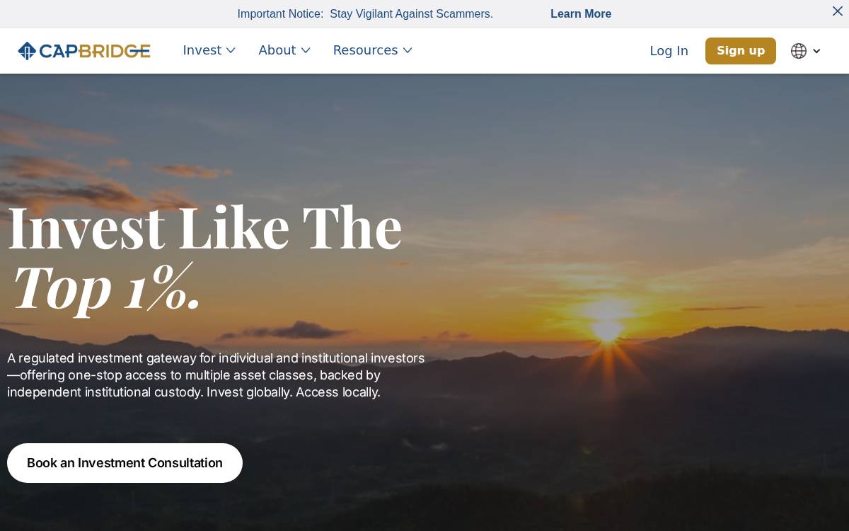CapBridge website preview