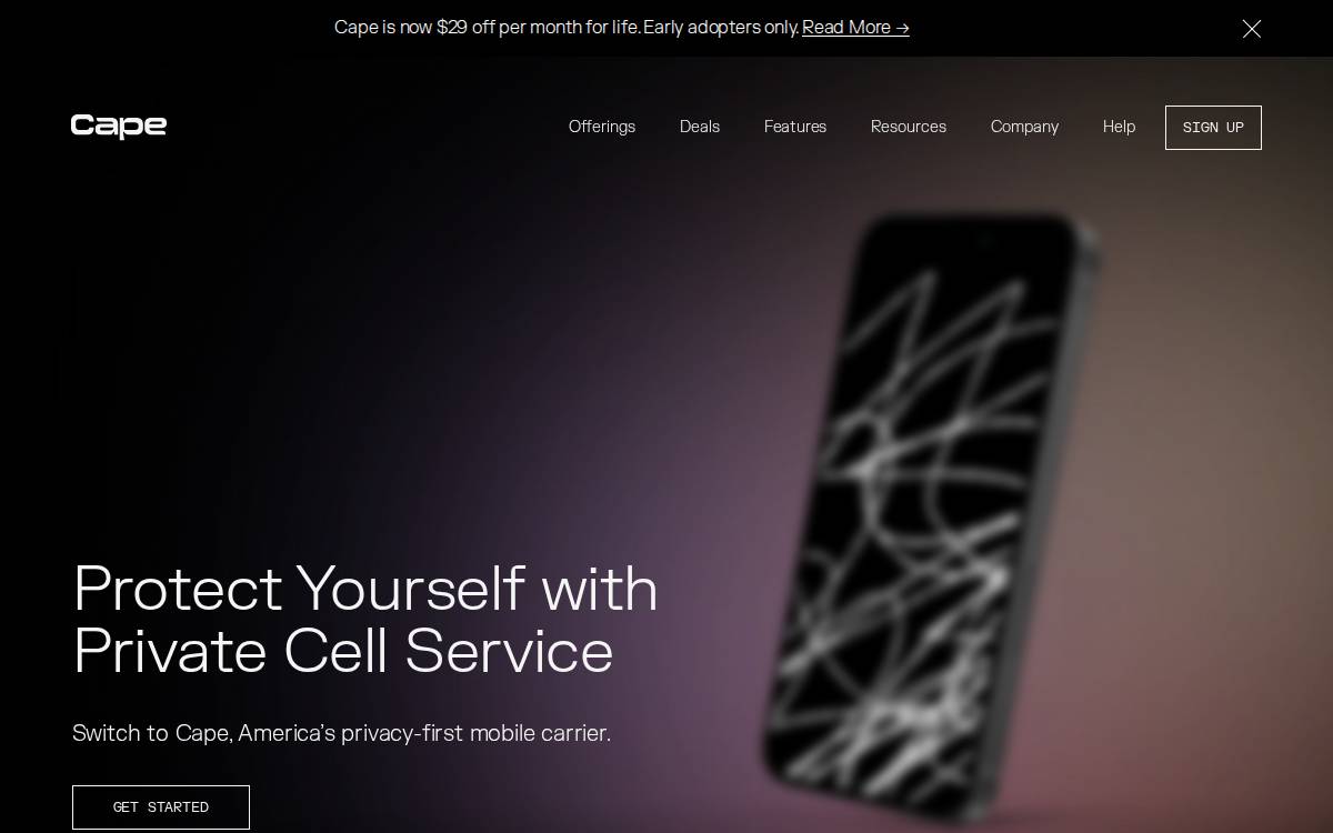 Cape website preview