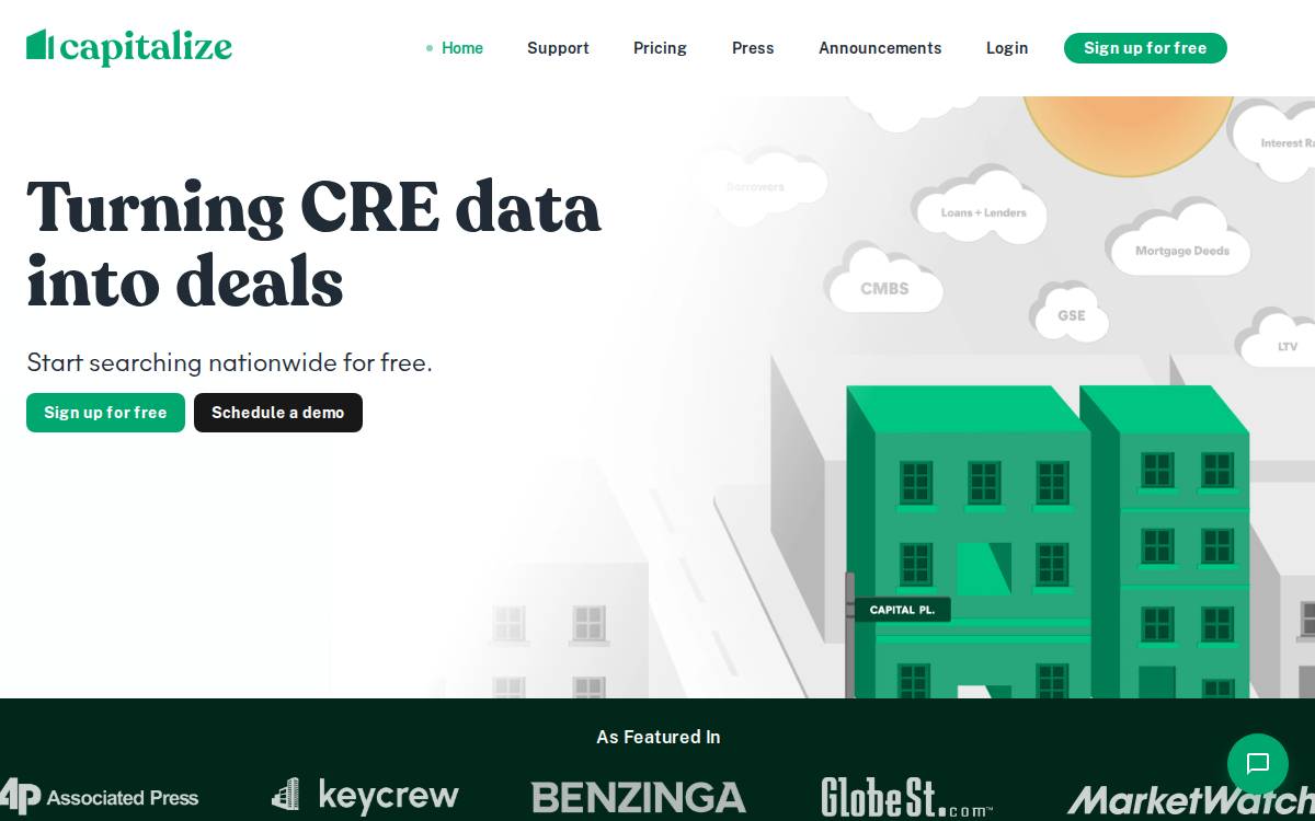 Capitalize website preview