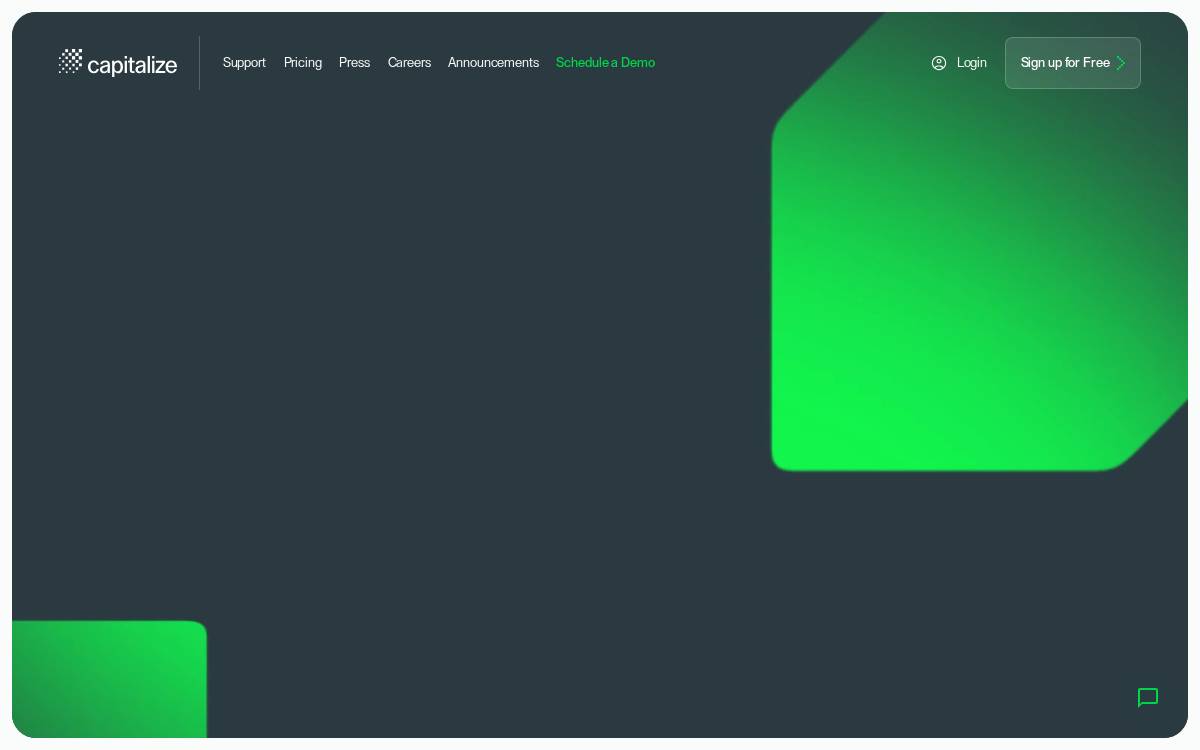 Capitalize website preview