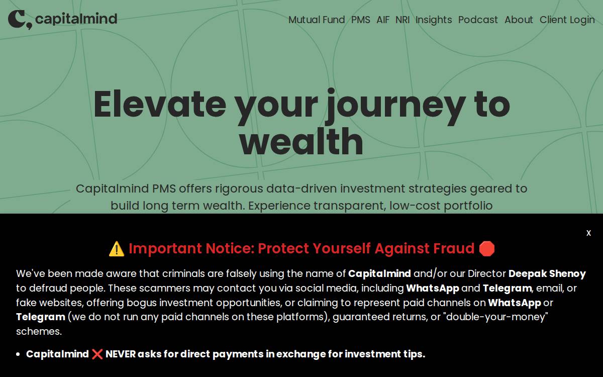 Capitalmind website preview