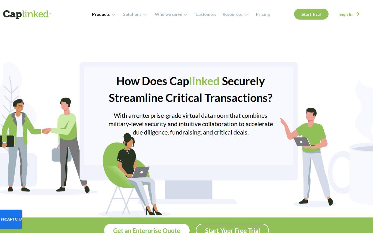 CapLinked website preview