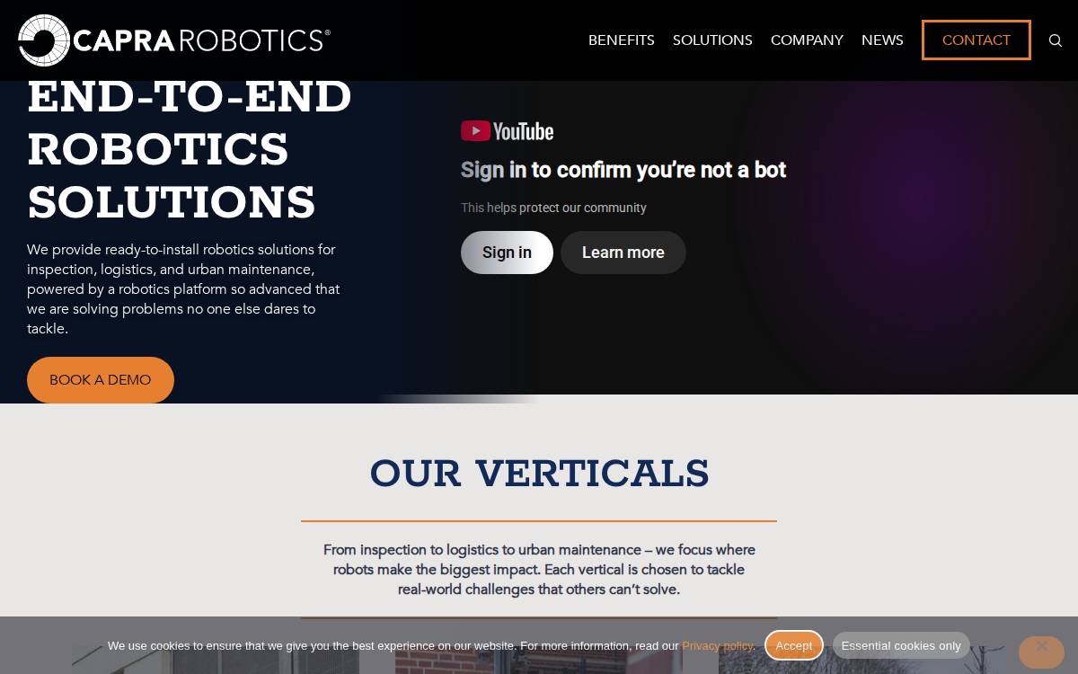 Capra website preview