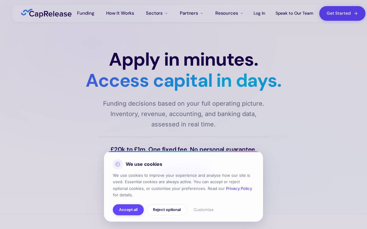 CapRelease website preview