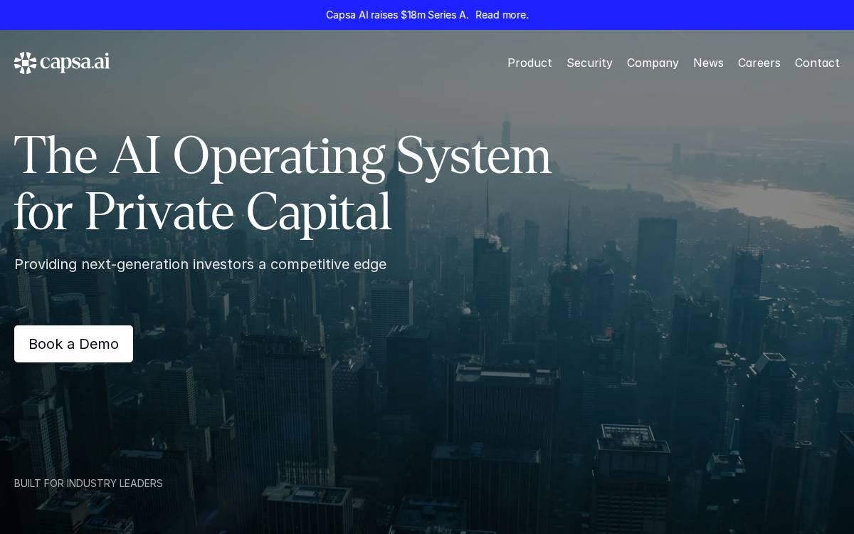 Capsa AI website preview