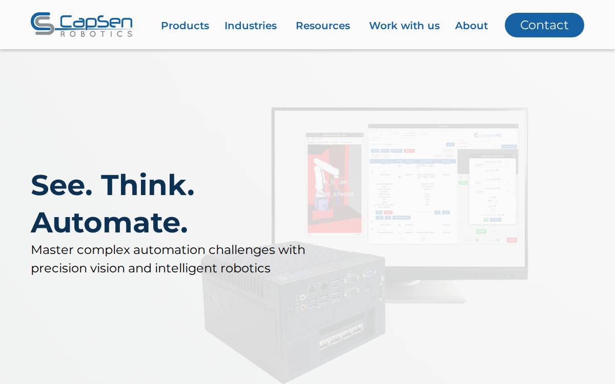 CapSen Robotics website preview