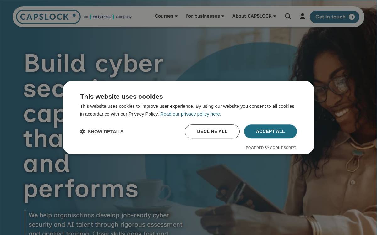 CAPSLOCK website preview
