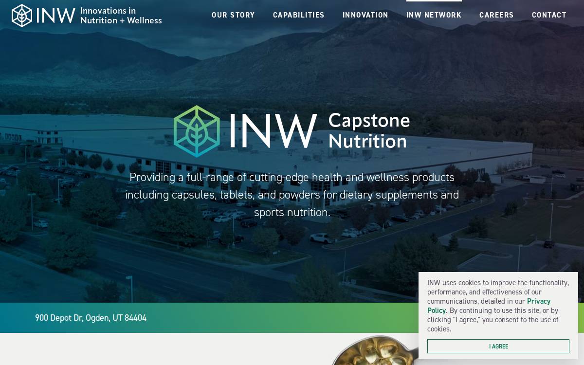 Capstone Nutrition website preview