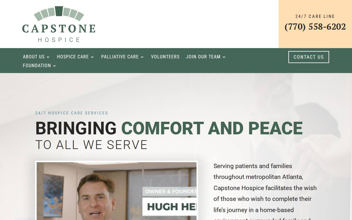 Capstone Hospice website preview