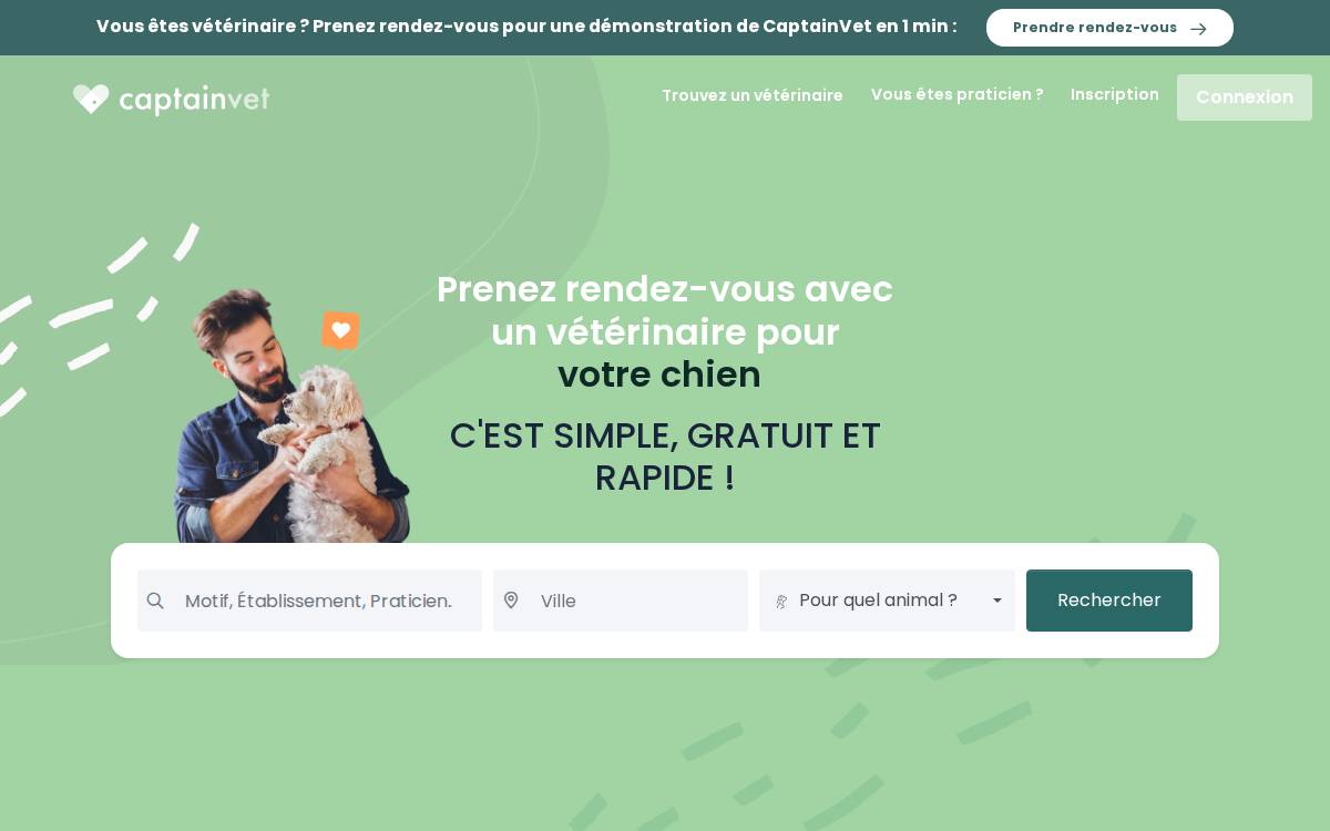 CaptainVet website preview