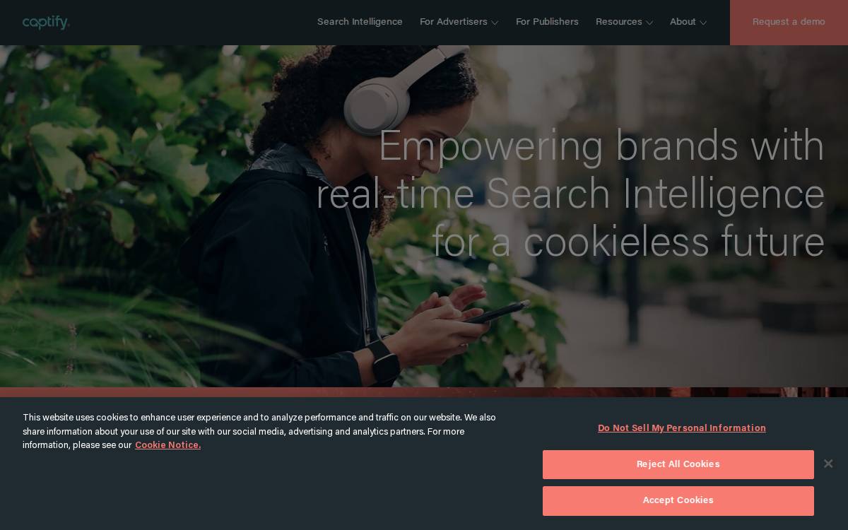 Captify website preview