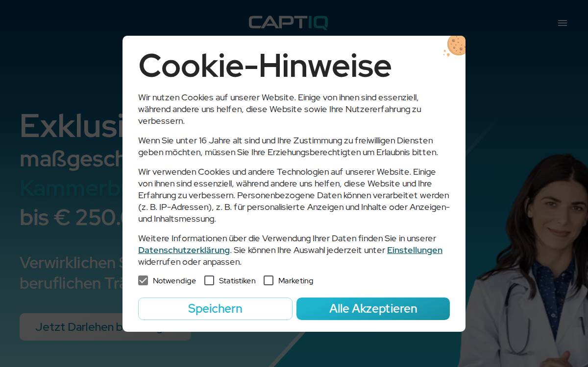 CAPTIQ GmbH website preview