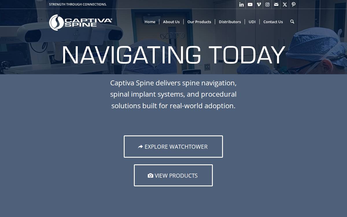 Captiva Spine website preview
