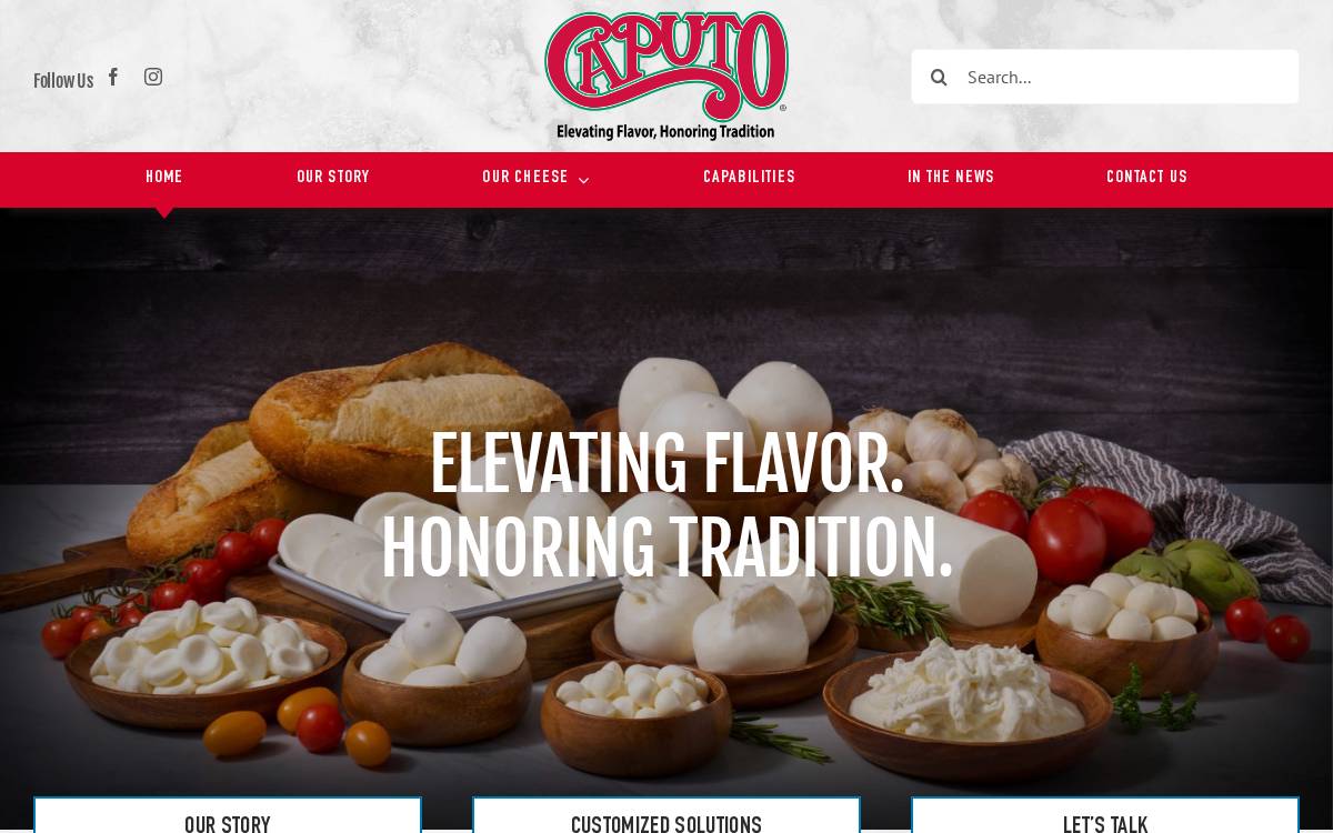 Caputo Cheese website preview